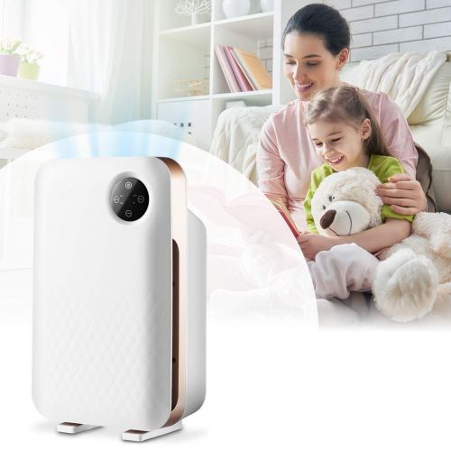 코스트웨이 COSTWAY Air Purifier W/True Activated Carbon Filter Auto Air Quality Monitor Up to 380 Sq/ft Coverage Air Purifier for Large Room, Eliminates Dust, Pets (Purifier)