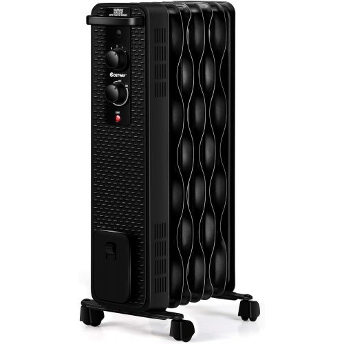 코스트웨이 COSTWAY Oil Filled Radiator Heater, 900W/1500W Portable Space Heater with 3 Heating Modes, Adjustable Thermostat, Tip-Over and Overheat Protection, Electric Heater for Home Office