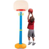 [아마존베스트]Costzon Kids Basketball Stand, Basketball Hoop Adjustable Height, Kids Play Toy, Portable Design Indoor Outdoor (Height Adjusts from 4 to 5.5 Feet)