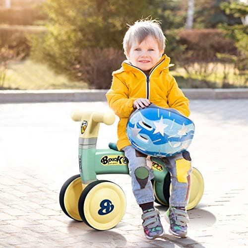  [아마존베스트]Costzon Baby Balance Bikes Bicycle, Children Walker Toys Rides for 12-24 Months, Boys and Girls Mini Bicycle for 1 Year Old, No Pedal Infant 4 Wheels Toddler Bike, First Birthday G