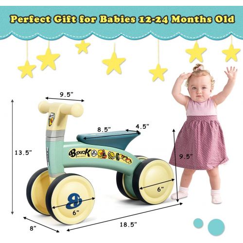  [아마존베스트]Costzon Baby Balance Bikes Bicycle, Children Walker Toys Rides for 12-24 Months, Boys and Girls Mini Bicycle for 1 Year Old, No Pedal Infant 4 Wheels Toddler Bike, First Birthday G