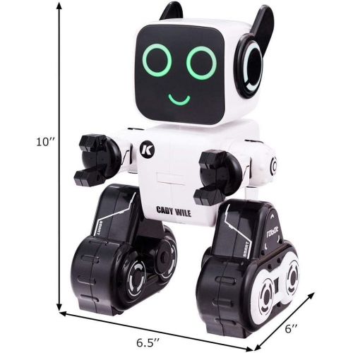  Costzon Wireless Remote Control Robot, RC Robot Toy Senses Gesture, Sings, Dances, Talks, and Teaches Science Robot Smart for Kids (White)