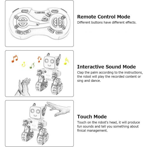  Costzon Wireless Remote Control Robot, RC Robot Toy Senses Gesture, Sings, Dances, Talks, and Teaches Science Robot Smart for Kids (White)