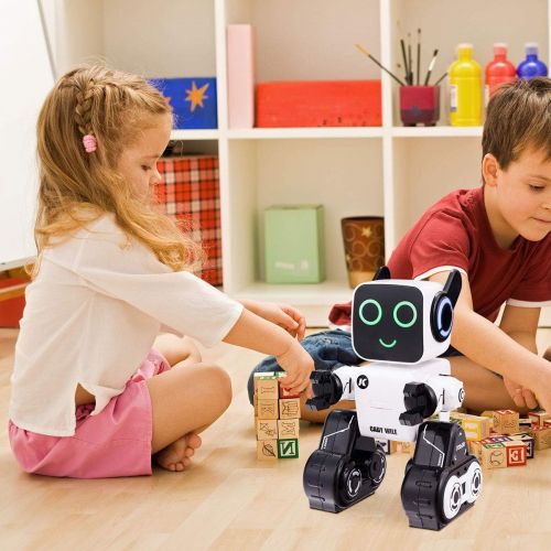  Costzon Remote Control Robot Toy, Wireless RC Robot Senses Gesture, Sings, Dances, Talks, and Teaches, Programmable Smart Robot Kit for Kids Boys and Girls (Red)