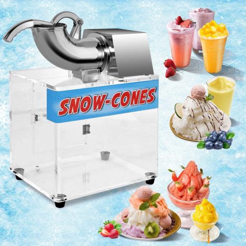  [아마존베스트]Costzon Ice Shaver, Stainless Steel Electric Crusher, Snow Cone Machine w/Dual Blades, Safety On/Off Switch for Family, School, Church, Kids Camp, Restaurants, Bars Or Commercial U