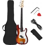[아마존베스트]Costzon Full Size Electric 4 String Bass Guitar for Beginner Complete Kit, Rose Fingerboard and Bridge, w/Two Pickups & Two Tone Control, Guitar Bag, Strap, Guitar Pick, Amp Cord (