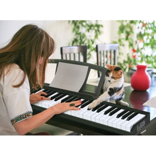  [아마존베스트]Costzon 88-Key Portable Electronic Piano, with a Handbag, 88-Key Full Size Digital Piano, Bluetooth and Voice Function, Portable Electronic Keyboard, with Sustain Pedal and Power S