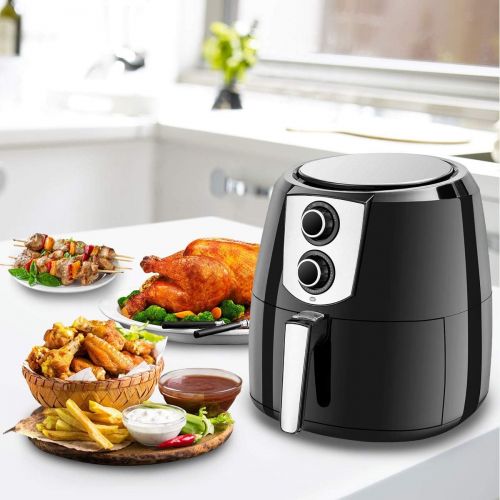  Costzon Air Fryer, Extra Large Capacity 5.5 Quart 1800W Digital Hot Air Fryer, Touch LCD Screen, Dishwasher Safe Non-Stick Fry Basket, Auto Shut Off, Black