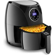 Costzon Air Fryer, 3.4 Quart 1400W, Healthy Oil Free Cooking, 7-In-1 Hot Air Deep Cooker with LCD Touch, Temperature and Time Control, Dishwasher Safe, Detachable Basket Handle