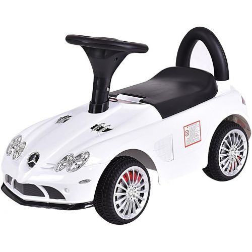  Costzon Kids Ride On Car Licensed Mercedes Benz Maclaren 722s Push Sports Car (White)