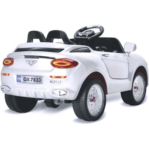  Costzon Ride On Car, 6V Battery Powered Vehicle, Manual 2.4G Parental Remote Control Modes Car w Flashing Wheel Lights, Swing Function, 3 Speeds, Bluetooth, MP3, Music, Radio, Ho