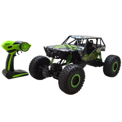  Costzon 110 Scale Off-Road Vehicle, 2.4Ghz 4 Wheel Drive Rock Crawler with Radio Remote Control RC Car, Green