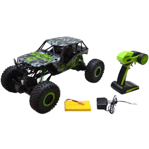  Costzon 110 Scale Off-Road Vehicle, 2.4Ghz 4 Wheel Drive Rock Crawler with Radio Remote Control RC Car, Green