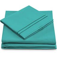 [아마존 핫딜]  [아마존핫딜]Cosy House Collection Twin Size Bed Sheets - Turquoise Bedding Set - Deep Pocket - Extra Soft Luxury Hotel Sheets - Hypoallergenic - Cool & Breathable - Wrinkle, Stain, Fade Resist