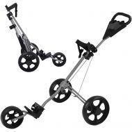 [아마존베스트]Cosy-store 2/3 Wheel Golf Push Cart with Foot Brake/Collapsible Golf Trolley for Golf Exercising/Lightweight Golf Cart with Scorecard Drink Holder,Gift for Man Woman Seniors