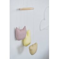 /CotandCot Cat, bunny, bear nursery mobile - baby mobiles hanging - baby girl nursery decor