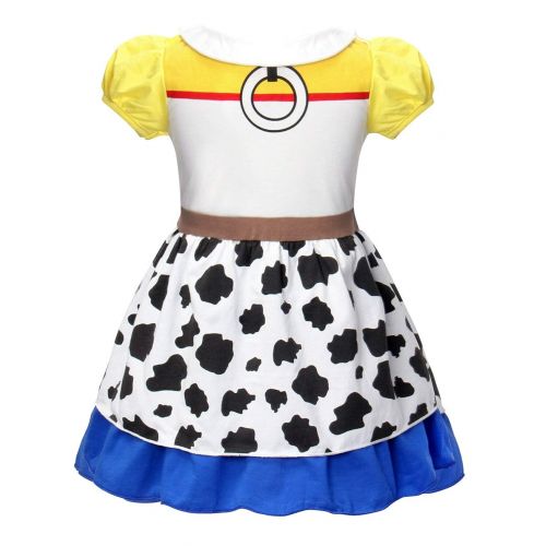  Cotrio Little Girls Jessie Dress Up Outfit Halloween Costume Party Dresses Short/Long Sleeve