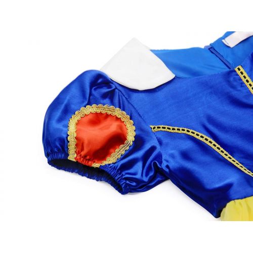  Cotrio Little Girls Snow White Princess Costume Dress Up Toddler Birthday Party Fancy Dresses