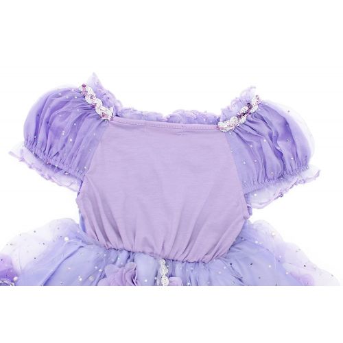  Cotrio Sofia Belle Cinderella Rapunzel Aurora Princess Dress Up Costumes Accessories Set