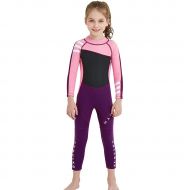 Cotrio Kids Long Sleeve Wetsuit Swimwear One Piece UV Protection Diving Suits Swimsuit UPF 50+
