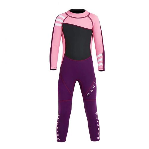  Cotrio Kids Long Sleeve Wetsuit Swimwear One Piece UV Protection Diving Suits Swimsuit UPF 50+