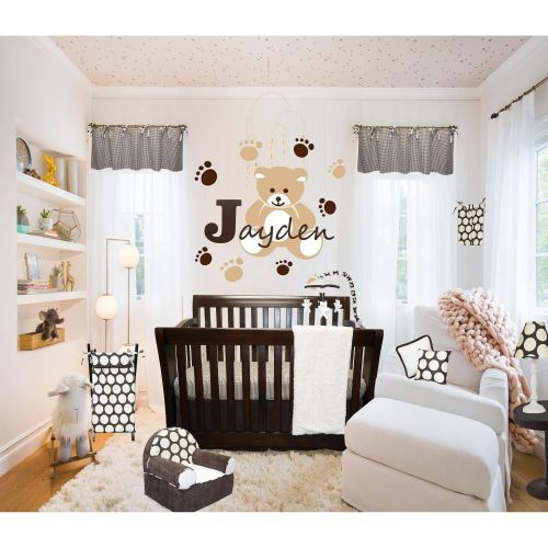  Cotton Tale Designs Jayden Chocolate and cream Cotton 3-piece Crib Bedding Set