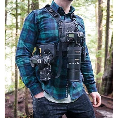  Cotton Carrier G3 Dual Camera Harness for 2 Cameras Gray