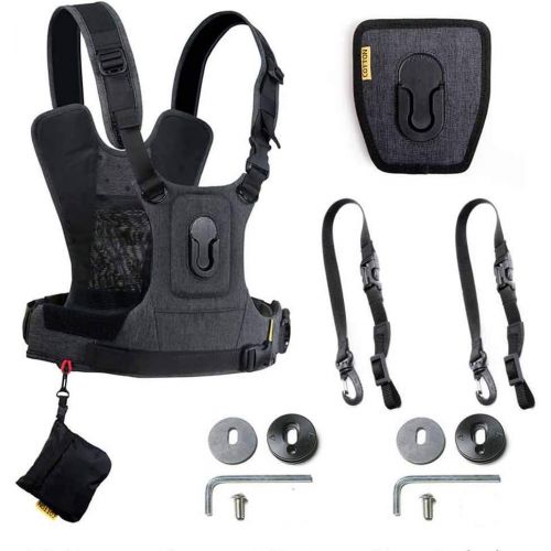  Cotton Carrier G3 Dual Camera Harness for 2 Cameras Gray