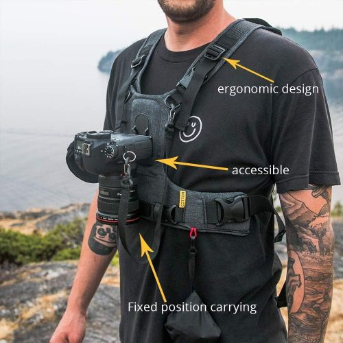  Cotton Carrier CCS G3 Camera Harness System for One Camera - Grey