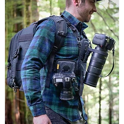  Cotton Carrier G3 Dual Camera Harness for 2 Cameras Gray