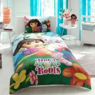 Cotton Disney Dora And Boats Girls Duvet/Quilt Cover Set Single / Twin Size Kids Bedding (Comforter sold separately, not in this set)