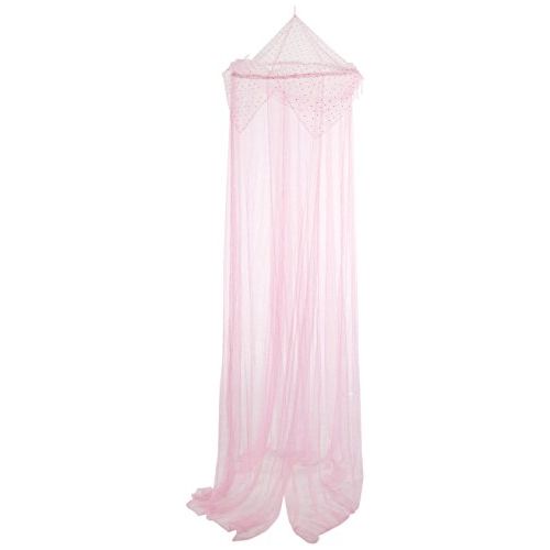  [아마존베스트]Cotton Loft Raisinette Kids Collapsible Hoop Sheer Bed Canopy, One Size, Pink