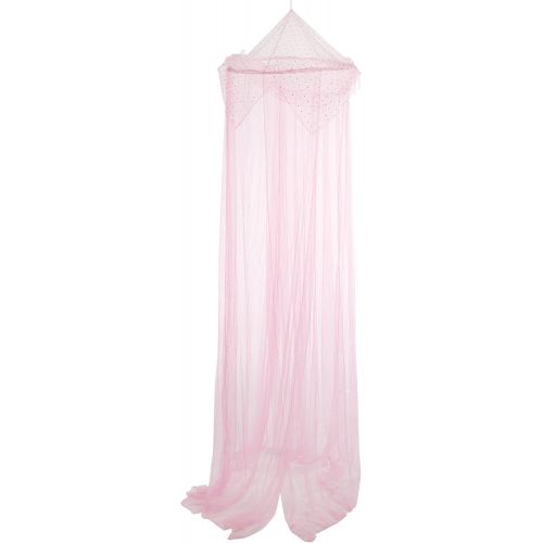  [아마존베스트]Cotton Loft Raisinette Kids Collapsible Hoop Sheer Bed Canopy, One Size, Pink