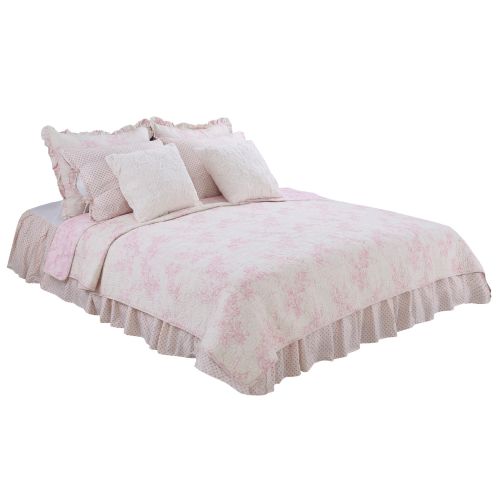  Cotton Tale Heaven Sent Girl Pink Floral Reversible Twin Quilt