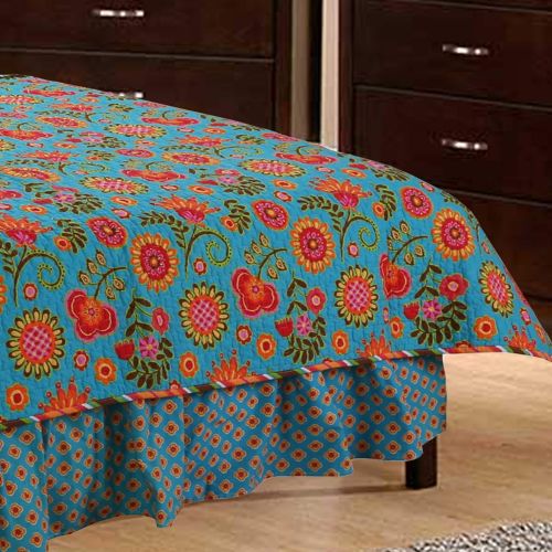  Cotton Tale Gypsy Floral Reversible Quilt Only