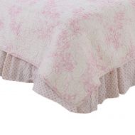 Cotton Tale Designs 100% Cotton Soft Pink & White Polka Dot Heaven Sent Girl Bed Skirt - Dust Ruffle - Bedding Accessory - Girl (Twin)