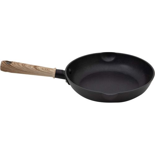  Country Kitchen Cookware Forged Aluminum Frying Pan, 8 Inches, Non Stick Speckled Skillet, For Gas and Electric Stovetop (Matte Black)