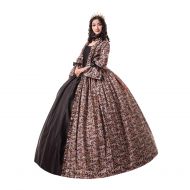 CountryWomen Victorian Renaissance Antique Floral Dress Princess Ball Gown Reenactment Theater Clothing