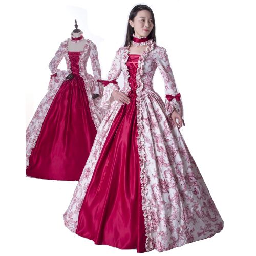  CountryWomen Medieval Renaissance Queen Arwen Christmas Holiday Dress Ball Gown Theatrical Cosplay Clothing