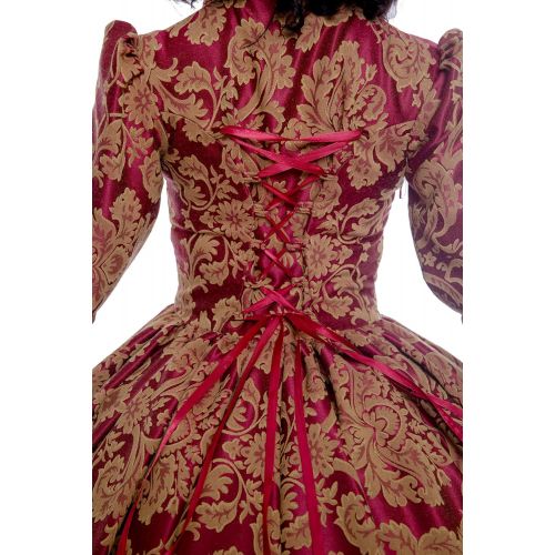  CountryWomen Renaissance Queen Elizabeth I/Tudor Gothic Jacquard Fantasy Dress Game of Thrones Gown Halloween Costumes