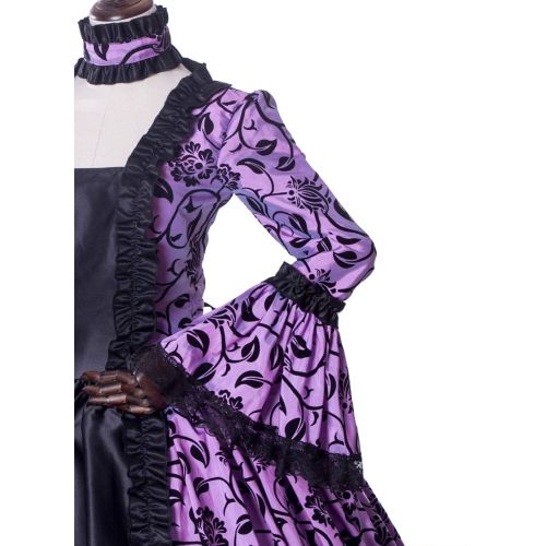  CountryWomen Medieval Renaissance Fairytale Vampire Brocade Dress Masquerade Gown Theater Cosplay Halloween Costume