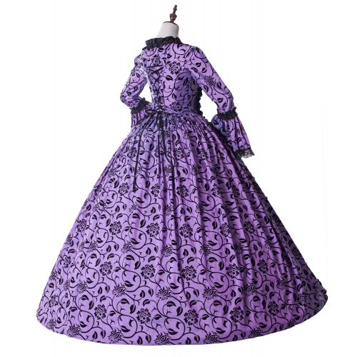  CountryWomen Medieval Renaissance Fairytale Vampire Brocade Dress Masquerade Gown Theater Cosplay Halloween Costume