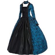 CountryWomen 18th Century Womens Rococo Ball Gown Printing Long Gothic Victorian Dress Masquerade Theme Dresses