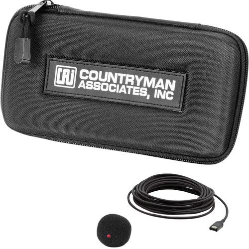  Countryman I2 Flute Microphone Kit with TA4F Connector for Toa Wireless Transmitters (Black)