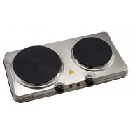 /Courant Electric Hotplate, Countertop Burner, Single Buffet Electric 1000W Portable Cooktop, stainless Steel