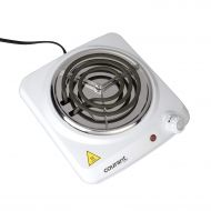 /Courant Electric Burner, Countertop Single coiled portable Hotplate 1000W, White