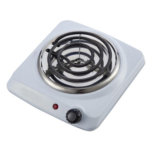  Courant Electric Burner, Countertop Single coiled portable Hotplate 1000W, White