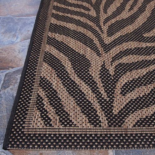  Couristan 15140121 Recife Zebra BlackCocoa Rug, 7-Feet 6-Inch by 10-Feet 9-Inch