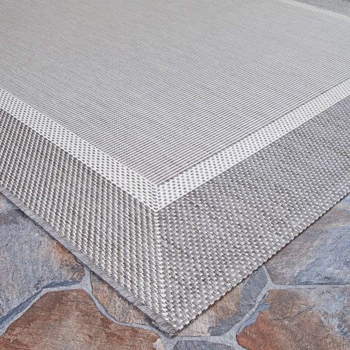  Couristan 55263312 Stria Texture Area Rug, 76 x 109, Champagne-Grey