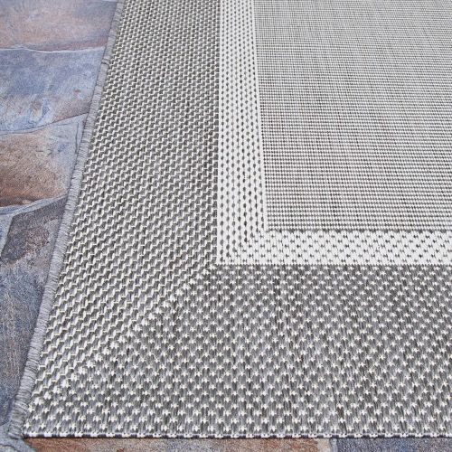  Couristan 55263312 Stria Texture Area Rug, 76 x 109, Champagne-Grey